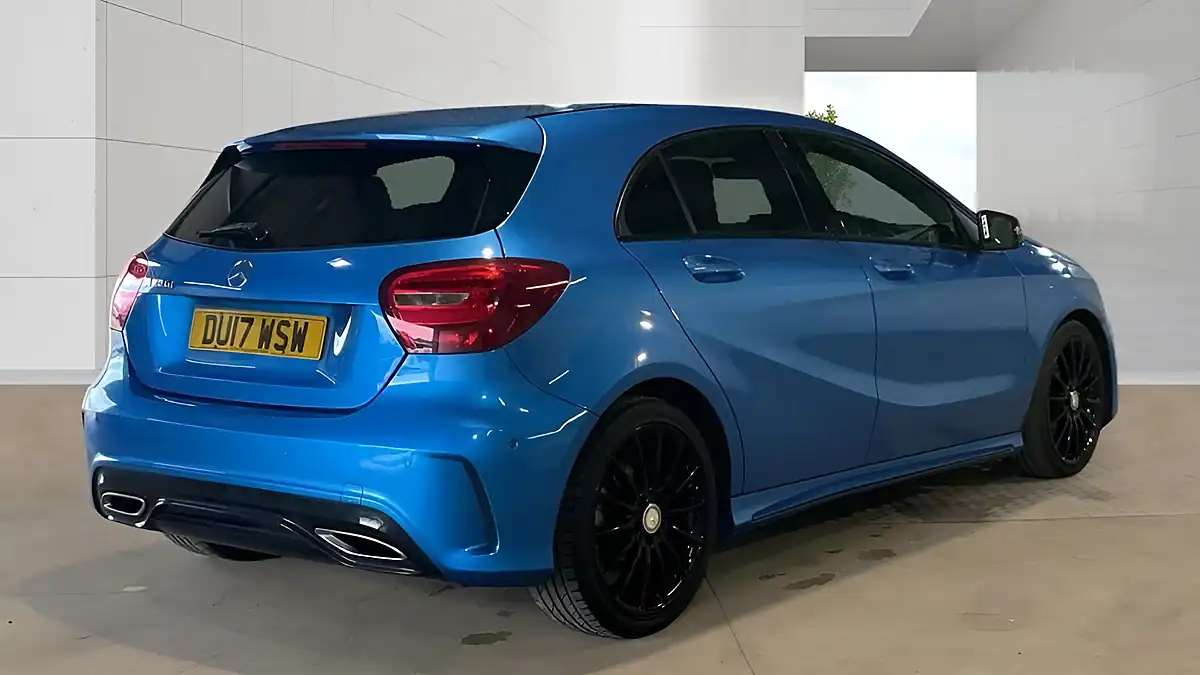 Used 2017 Mercedes-Benz a-Class AMG Line (executive) Blue - Interior and Exterior details 4