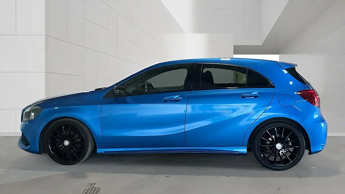 Used 2017 Mercedes-Benz a-Class AMG Line (executive) Blue - Interior and Exterior details 6