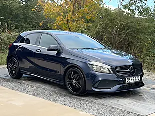 Used 2017 Mercedes-Benz a Class AMG Line (executive) Blue - Interior and Exterior details 8