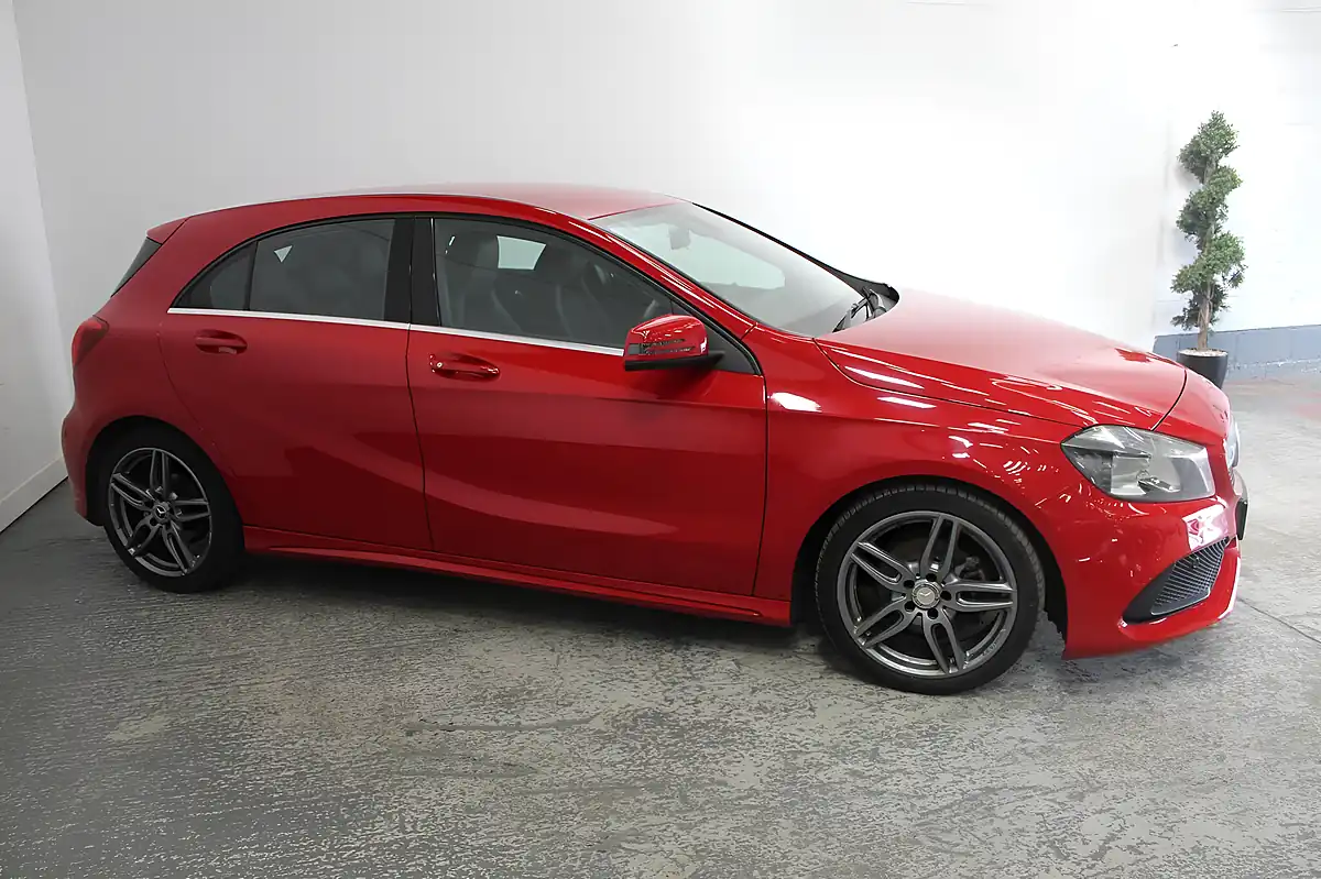 Used 2017 Mercedes-Benz a Class AMG Line Executive Red - Interior and Exterior details 3