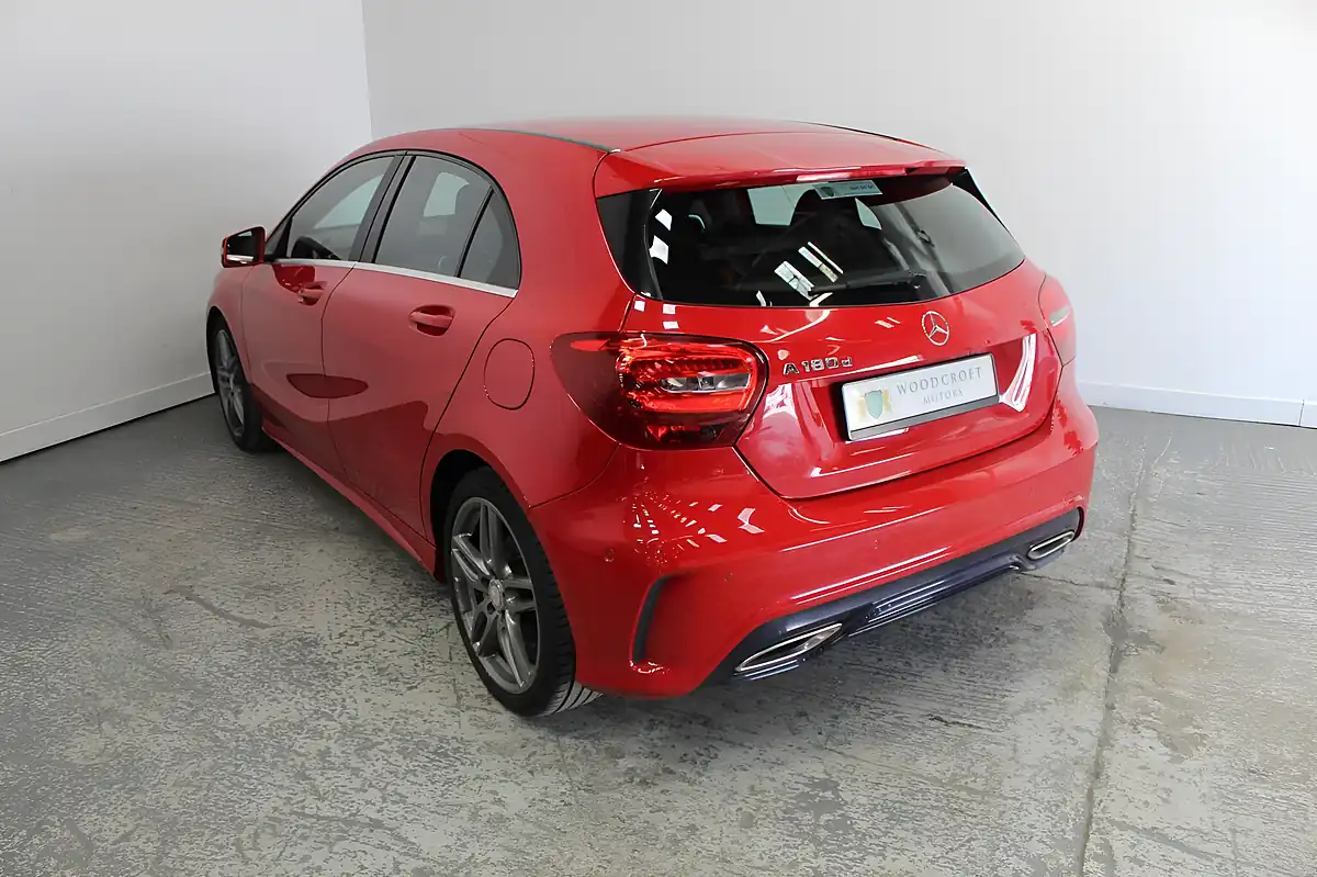 Used 2017 Mercedes-Benz a Class AMG Line Executive Red - Interior and Exterior details 5