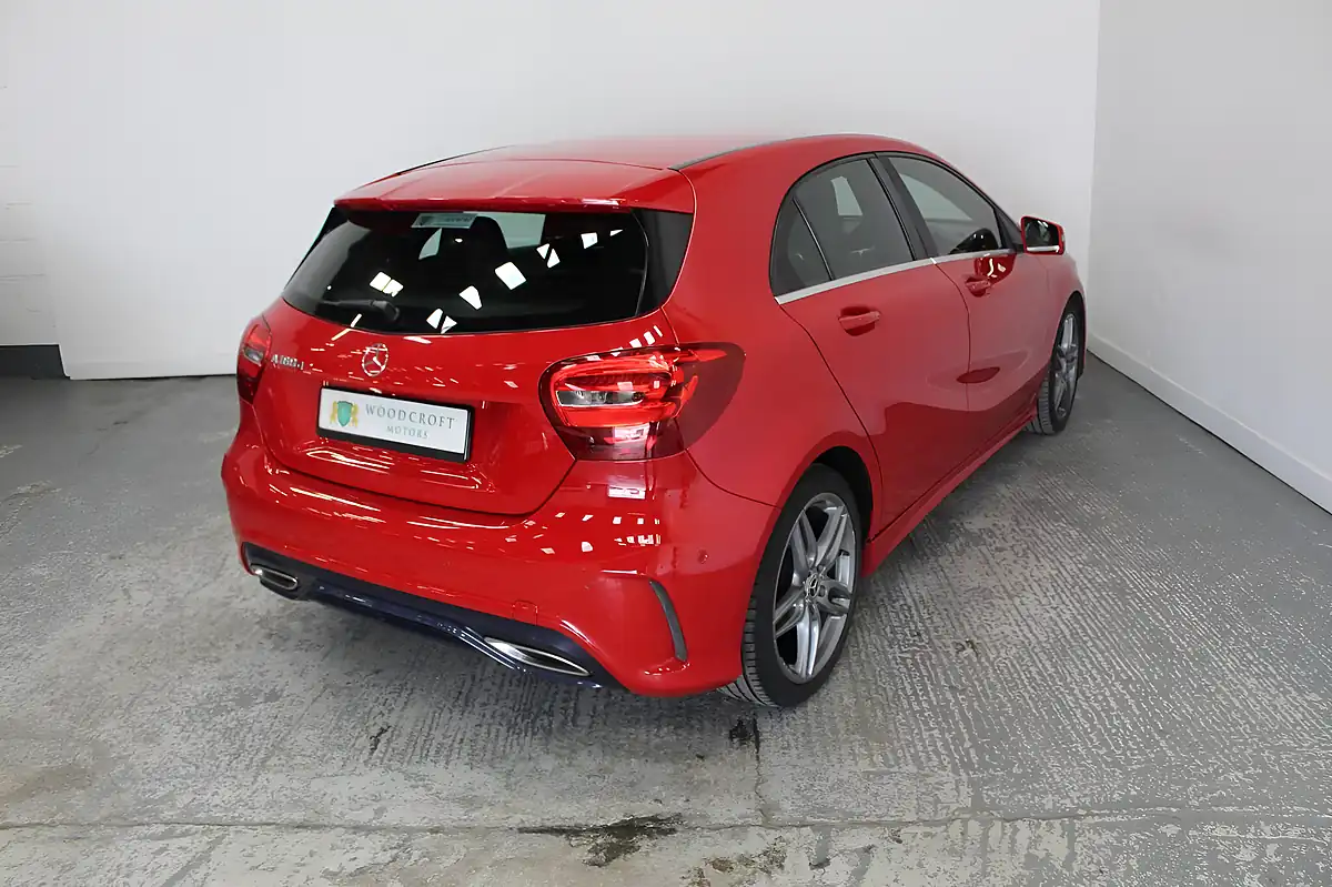 Used 2017 Mercedes-Benz a Class AMG Line Executive Red - Interior and Exterior details 6