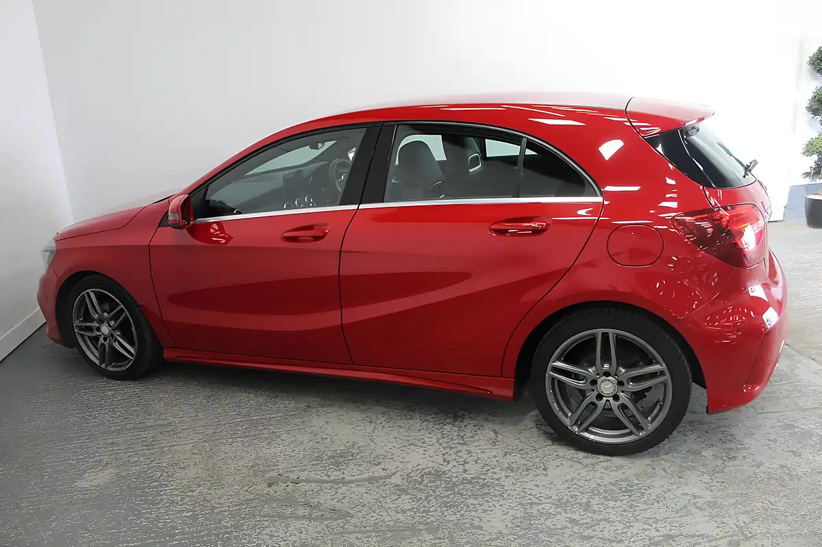 Used 2017 Mercedes-Benz a Class AMG Line Executive Red - Interior and Exterior details 7
