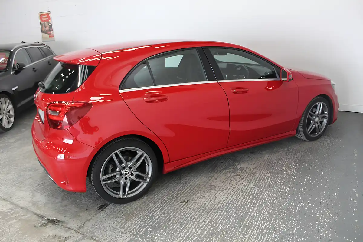 Used 2017 Mercedes-Benz a Class AMG Line Executive Red - Interior and Exterior details 8