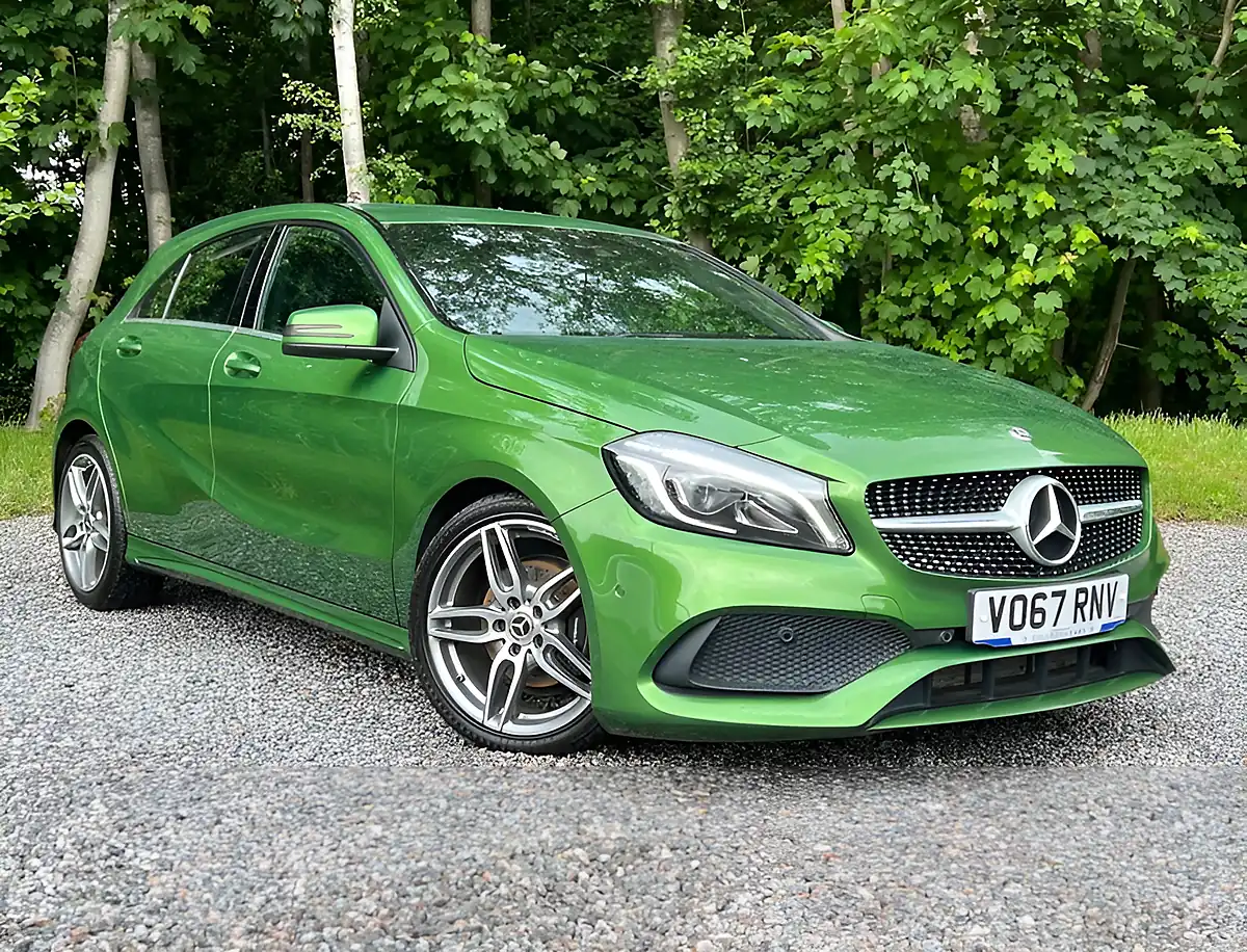 Used 2017 Mercedes-Benz a Class AMG Line Premium Metallic Elbaite Green - Front View