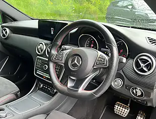 Used 2017 Mercedes-Benz a Class AMG Line Premium Metallic Elbaite Green - Interior and Exterior details 13