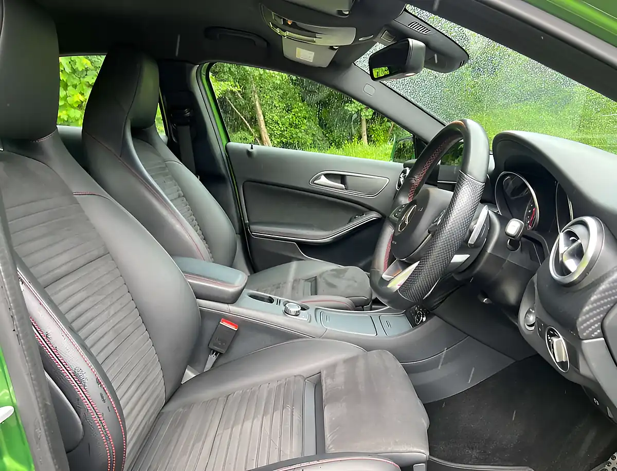 Used 2017 Mercedes-Benz a Class AMG Line Premium Metallic Elbaite Green - Interior and Exterior details 14