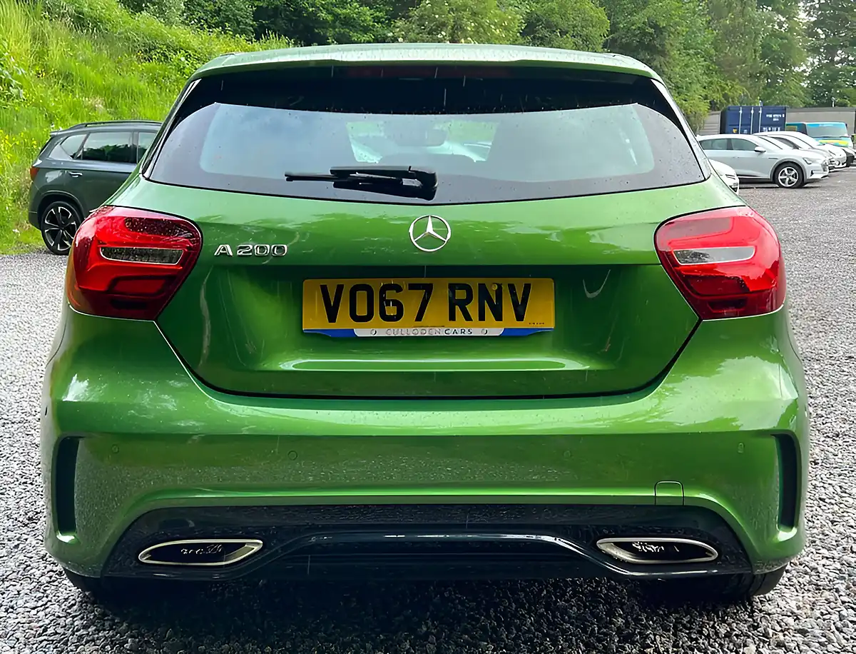 Used 2017 Mercedes-Benz a Class AMG Line Premium Metallic Elbaite Green - Interior and Exterior details 4