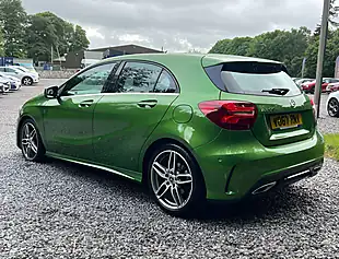 Used 2017 Mercedes-Benz a Class AMG Line Premium Metallic Elbaite Green - Interior and Exterior details 5