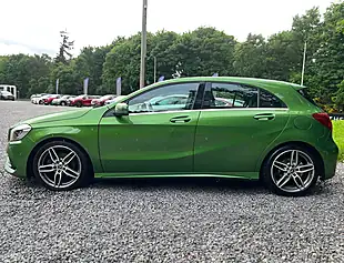 Used 2017 Mercedes-Benz a Class AMG Line Premium Metallic Elbaite Green - Interior and Exterior details 6