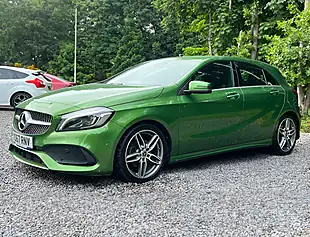 Used 2017 Mercedes-Benz a Class AMG Line Premium Metallic Elbaite Green - Interior and Exterior details 7