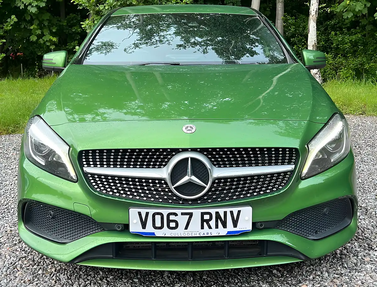 Used 2017 Mercedes-Benz a Class AMG Line Premium Metallic Elbaite Green - Interior and Exterior details 8
