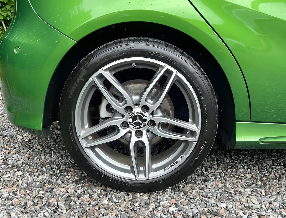 Used 2017 Mercedes-Benz a Class AMG Line Premium Metallic Elbaite Green - Interior and Exterior details 9