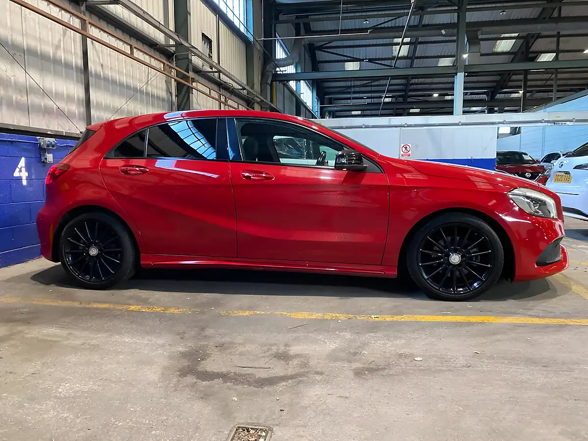 Used 2017 Mercedes-Benz a Class AMG Line Premium Plus Red - Interior and Exterior details 2