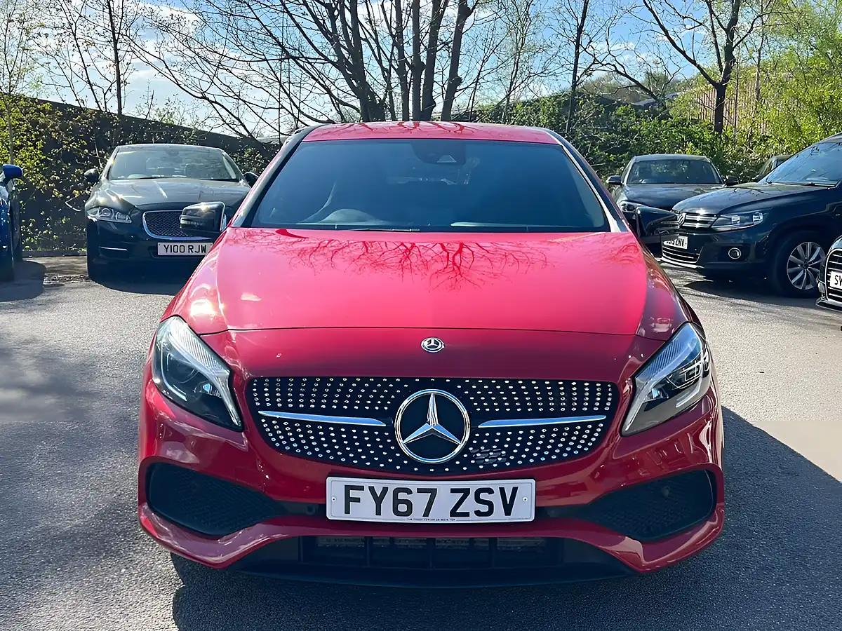 Used 2017 Mercedes-Benz a-Class AMG Line (premium) Red - Interior and Exterior details 10