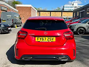 Used 2017 Mercedes-Benz a-Class AMG Line (premium) Red - Interior and Exterior details 11