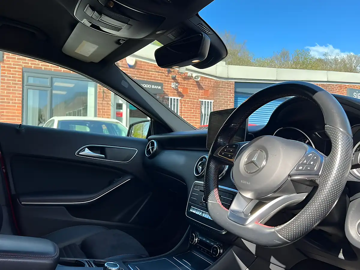Used 2017 Mercedes-Benz a-Class AMG Line (premium) Red - Interior and Exterior details 12