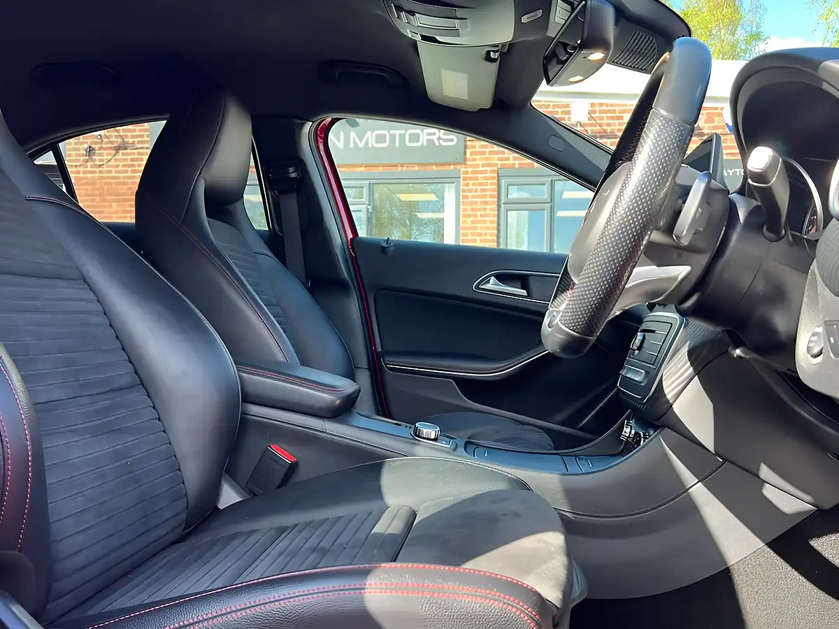 Used 2017 Mercedes-Benz a-Class AMG Line (premium) Red - Interior and Exterior details 13