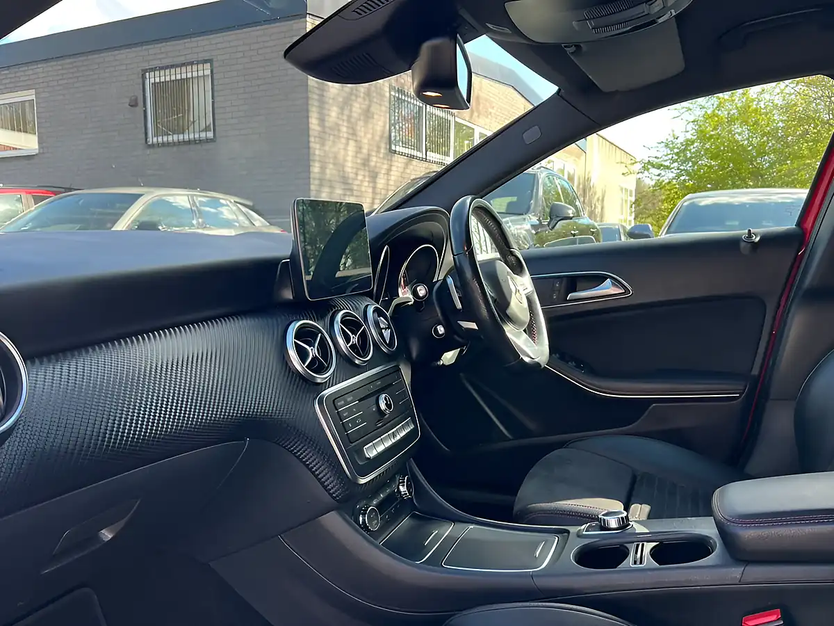 Used 2017 Mercedes-Benz a-Class AMG Line (premium) Red - Interior and Exterior details 17