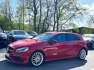 Used 2017 Mercedes-Benz a-Class AMG Line (premium) Red - Interior and Exterior details 2