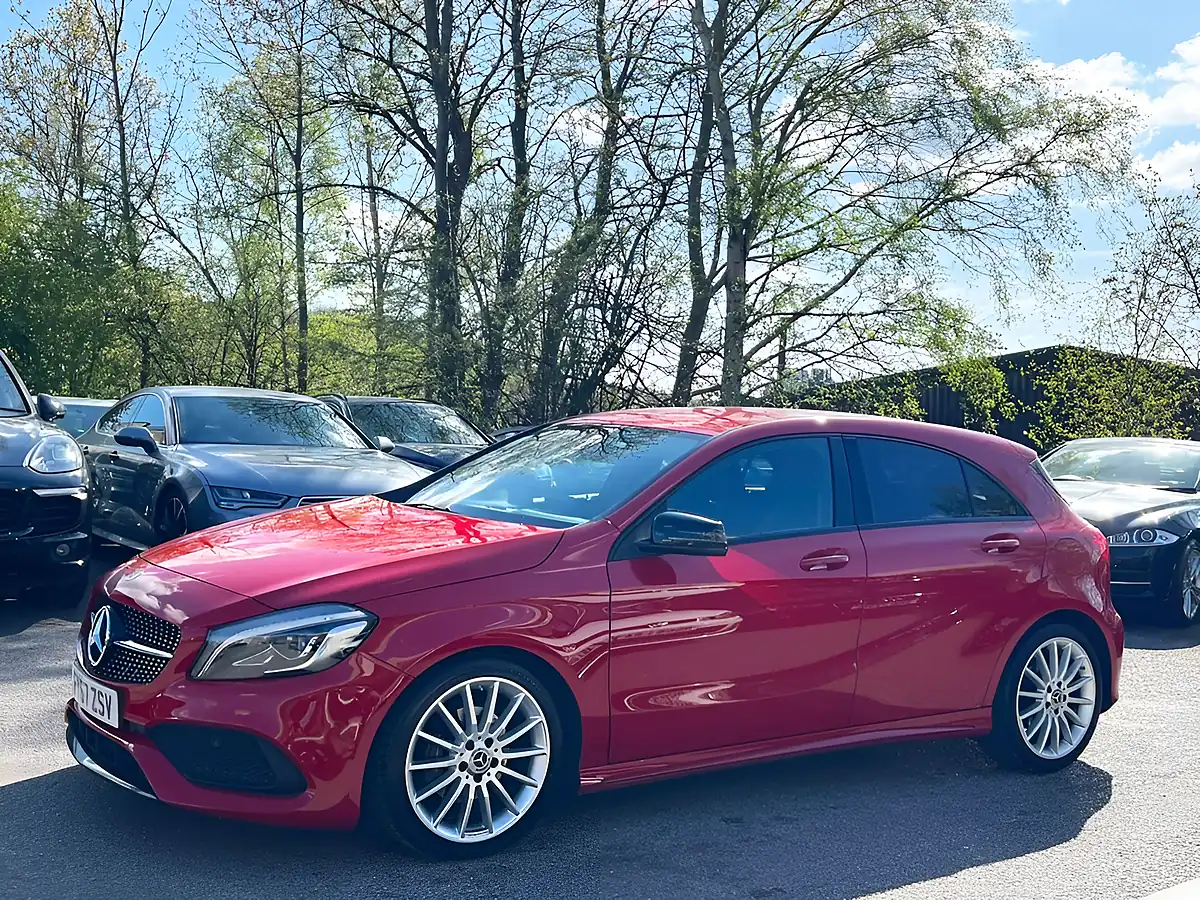 Used 2017 Mercedes-Benz a-Class AMG Line (premium) Red - Interior and Exterior details 2