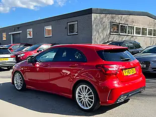 Used 2017 Mercedes-Benz a-Class AMG Line (premium) Red - Interior and Exterior details 4