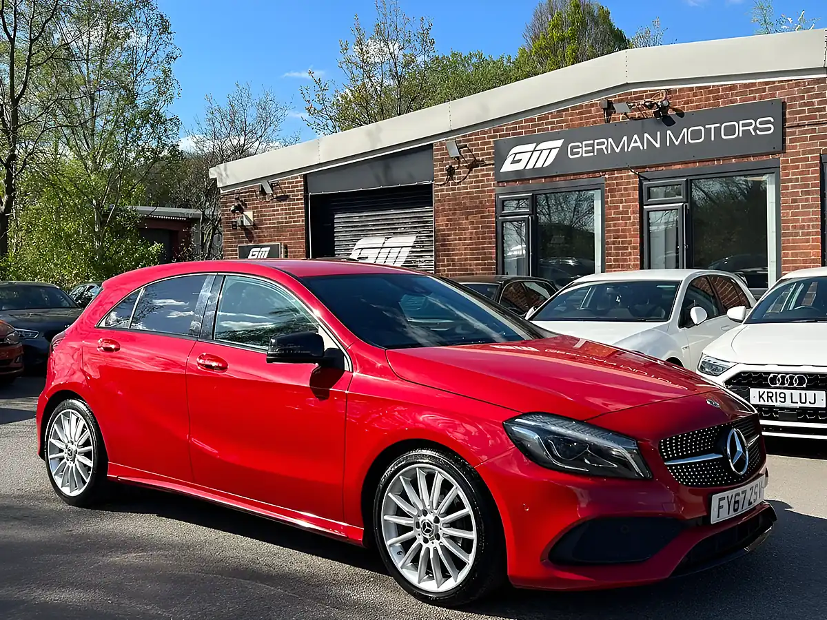 Used 2017 Mercedes-Benz a-Class AMG Line (premium) Red - Interior and Exterior details 5