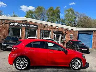 Used 2017 Mercedes-Benz a-Class AMG Line (premium) Red - Interior and Exterior details 6