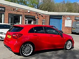 Used 2017 Mercedes-Benz a-Class AMG Line (premium) Red - Interior and Exterior details 7