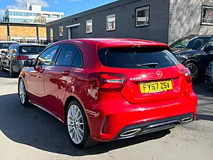 Used 2017 Mercedes-Benz a-Class AMG Line (premium) Red - Interior and Exterior details 8