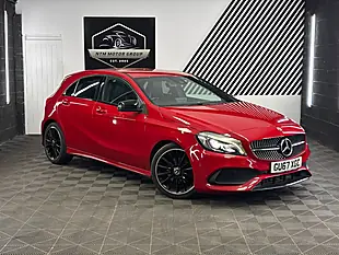 Used 2017 Mercedes-Benz a Class AMG Line (premium) Red - Interior and Exterior details 2