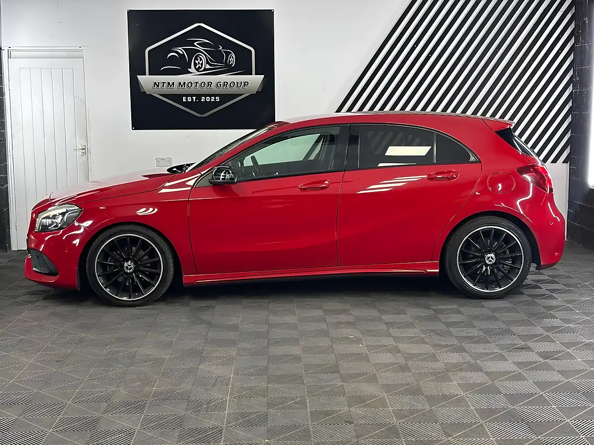 Used 2017 Mercedes-Benz a Class AMG Line (premium) Red - Interior and Exterior details 5