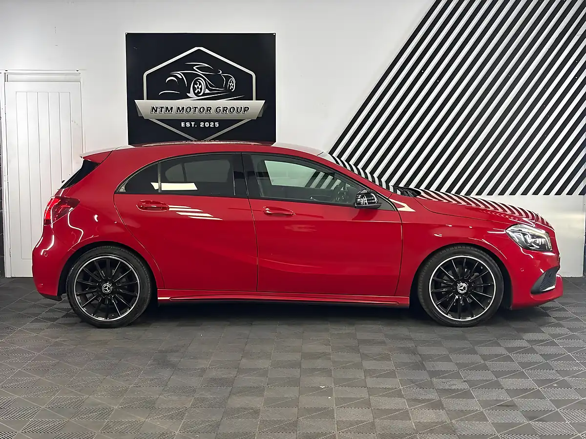 Used 2017 Mercedes-Benz a Class AMG Line (premium) Red - Interior and Exterior details 7