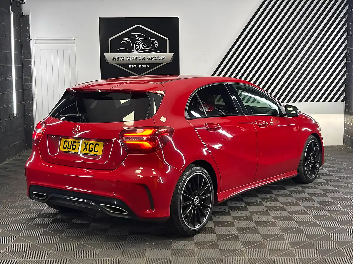 Used 2017 Mercedes-Benz a Class AMG Line (premium) Red - Interior and Exterior details 8