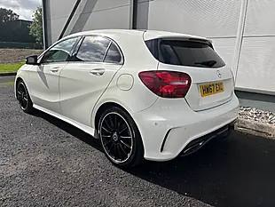 Used 2017 Mercedes-Benz a Class AMG Line Premium White - Interior and Exterior details 6