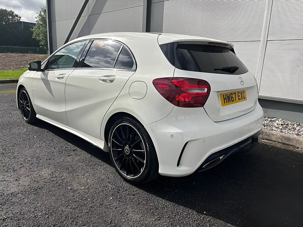 Used 2017 Mercedes-Benz a Class AMG Line Premium White - Interior and Exterior details 6