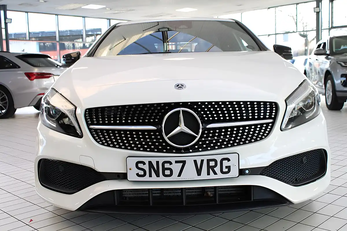 Used 2017 Mercedes-Benz a-Class AMG Line (premium) White - Interior and Exterior details 14
