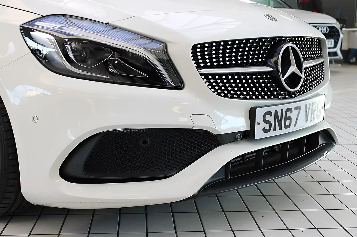 Used 2017 Mercedes-Benz a-Class AMG Line (premium) White - Interior and Exterior details 16