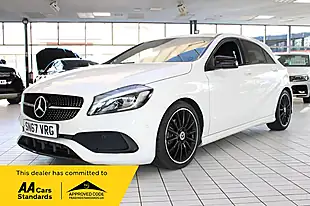 Used 2017 Mercedes-Benz a-Class AMG Line (premium) White - Interior and Exterior details 4