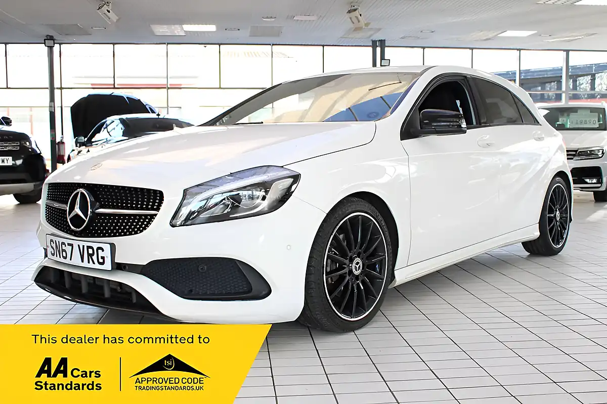 Used 2017 Mercedes-Benz a-Class AMG Line (premium) White - Interior and Exterior details 4