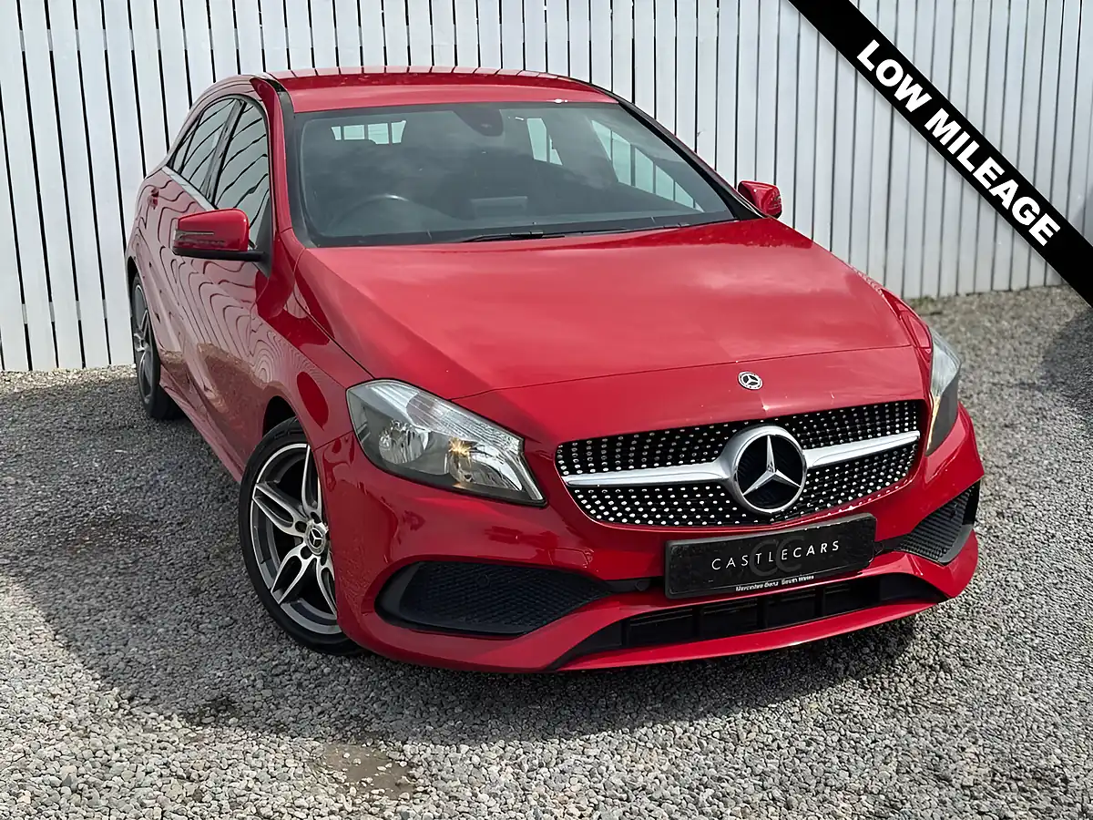 Used 2017 Mercedes-Benz a-Class AMG Line Red - Front View