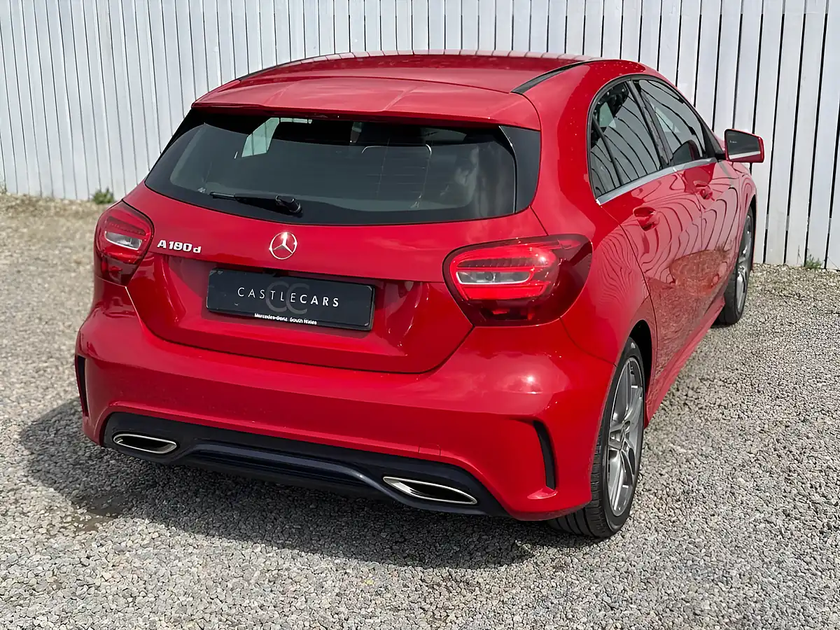 Used 2017 Mercedes-Benz a-Class AMG Line Red - Interior and Exterior details 6