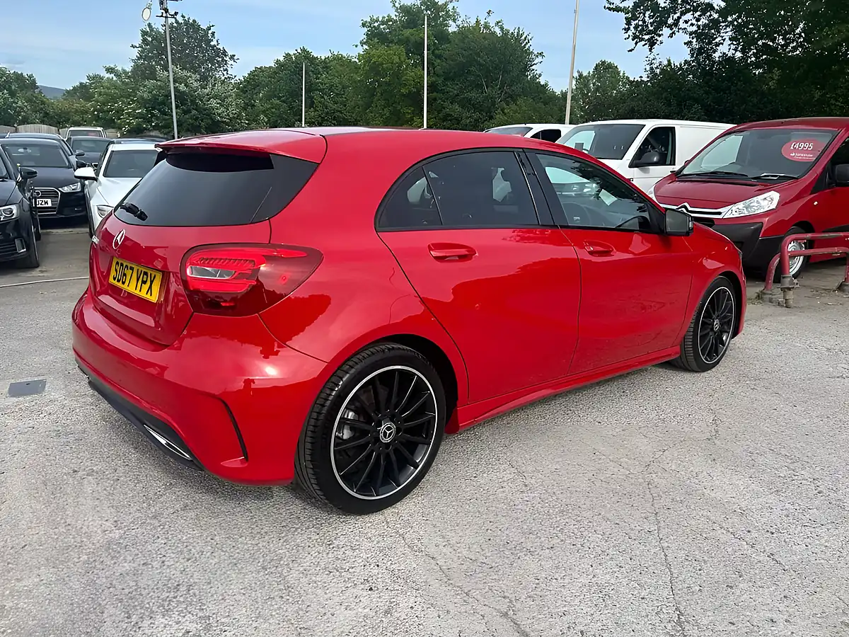 Used 2017 Mercedes-Benz a-Class AMG Line Red - Interior and Exterior details 4