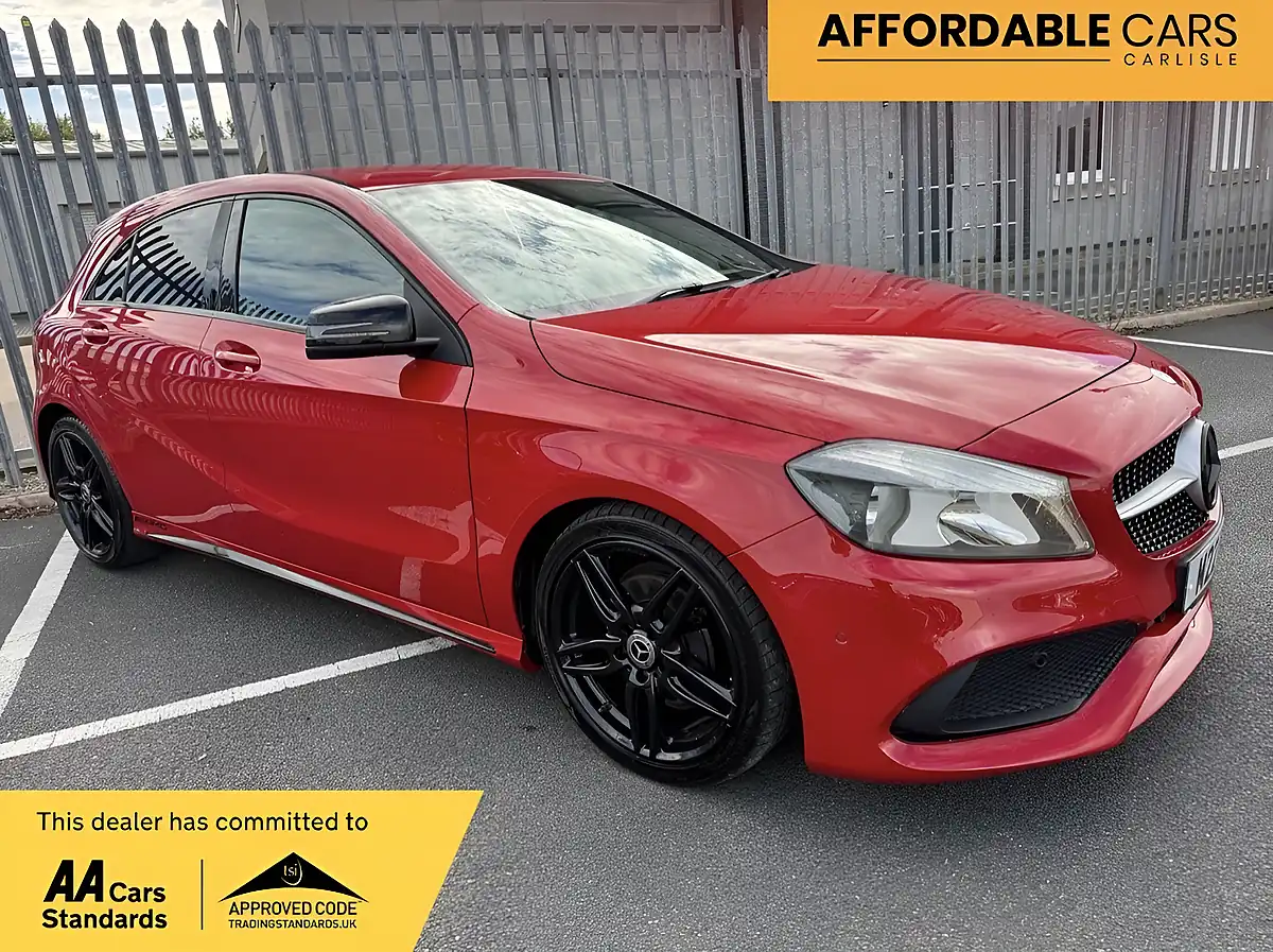 Used 2017 Mercedes-Benz a Class AMG Line Red - Front View