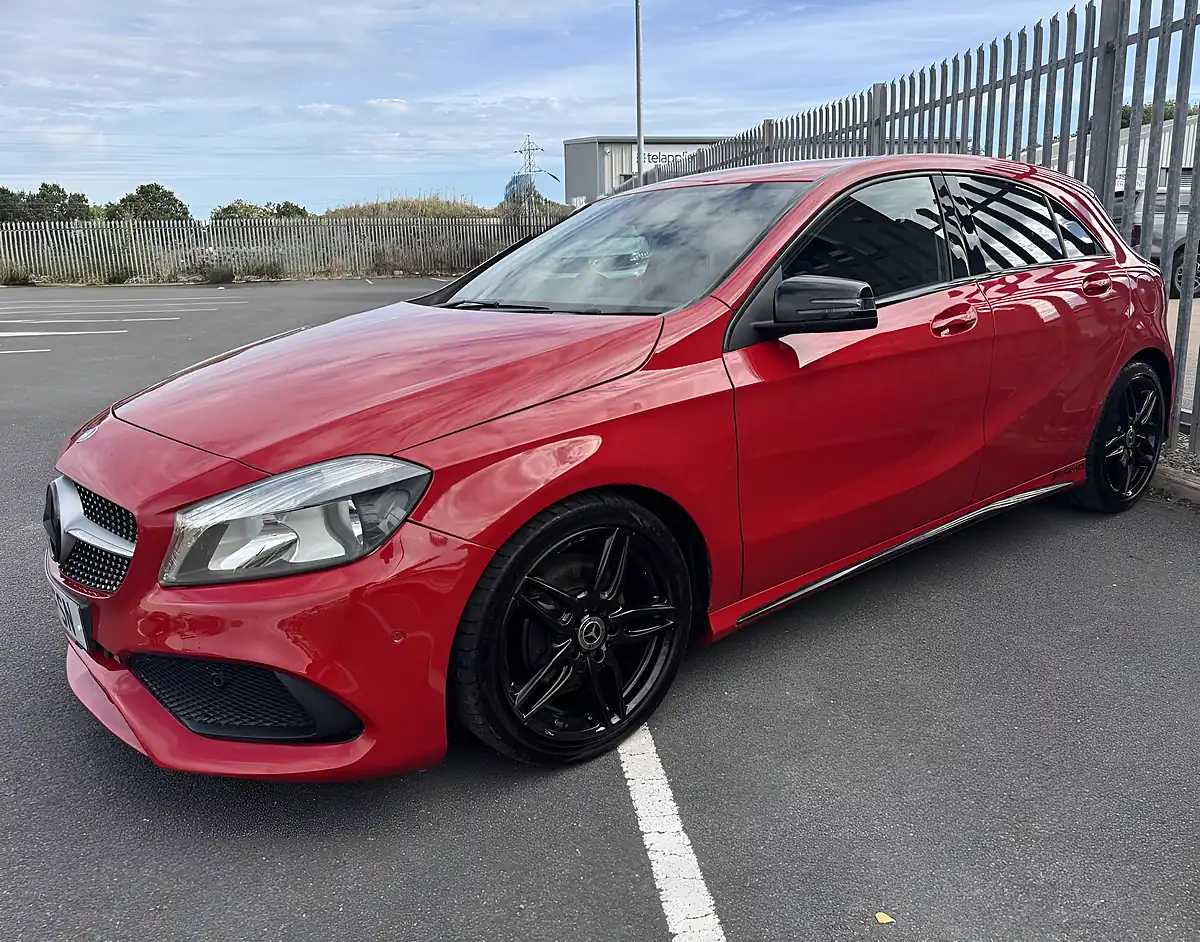 Used 2017 Mercedes-Benz a Class AMG Line Red - Interior and Exterior details 2