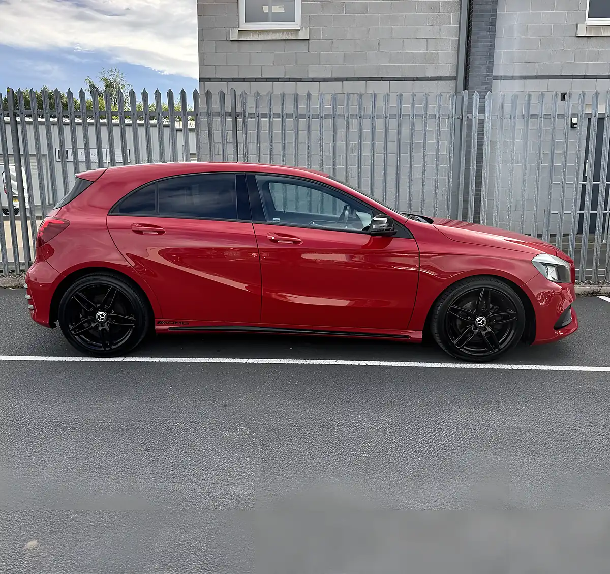 Used 2017 Mercedes-Benz a Class AMG Line Red - Interior and Exterior details 8