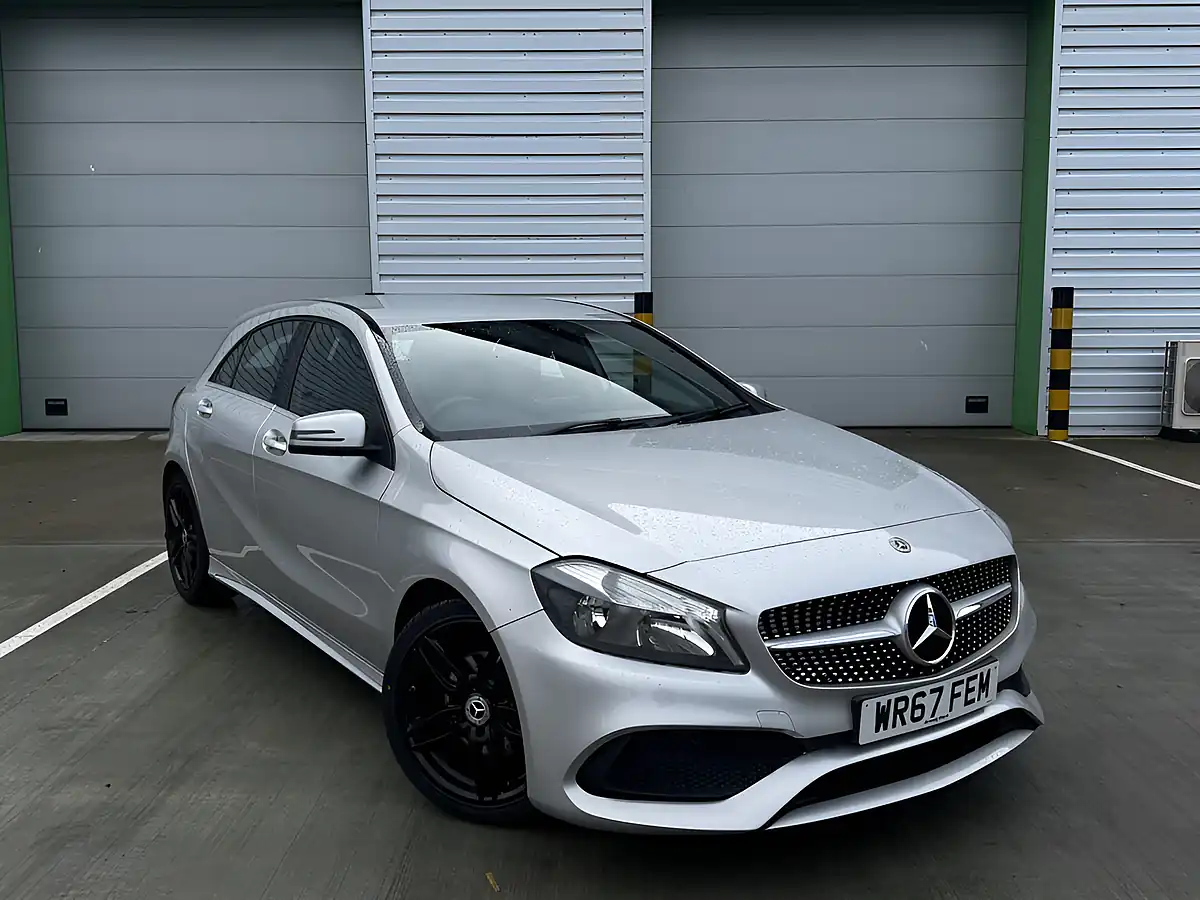Used 2017 Mercedes-Benz a Class AMG Line Silver - Front View