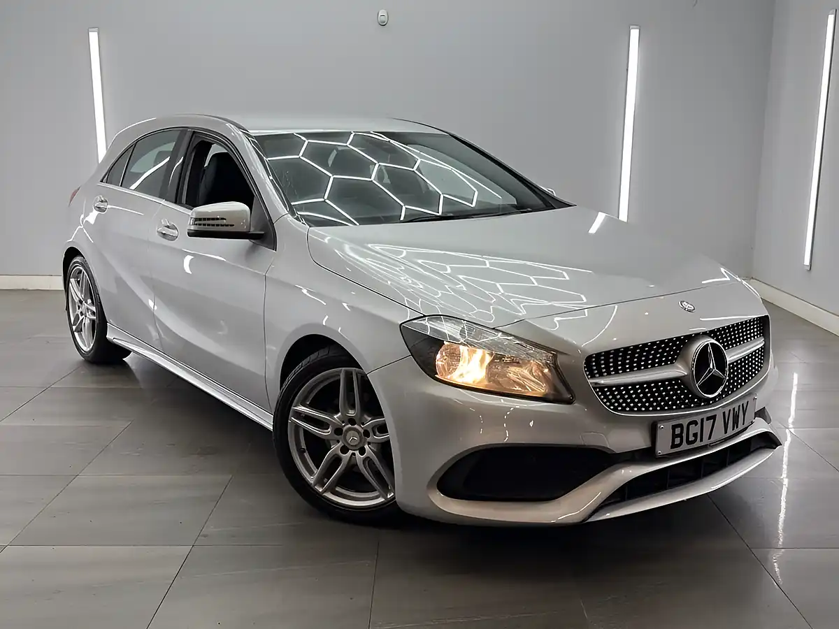 Used 2017 Mercedes-Benz a Class AMG Line Silver - Front View