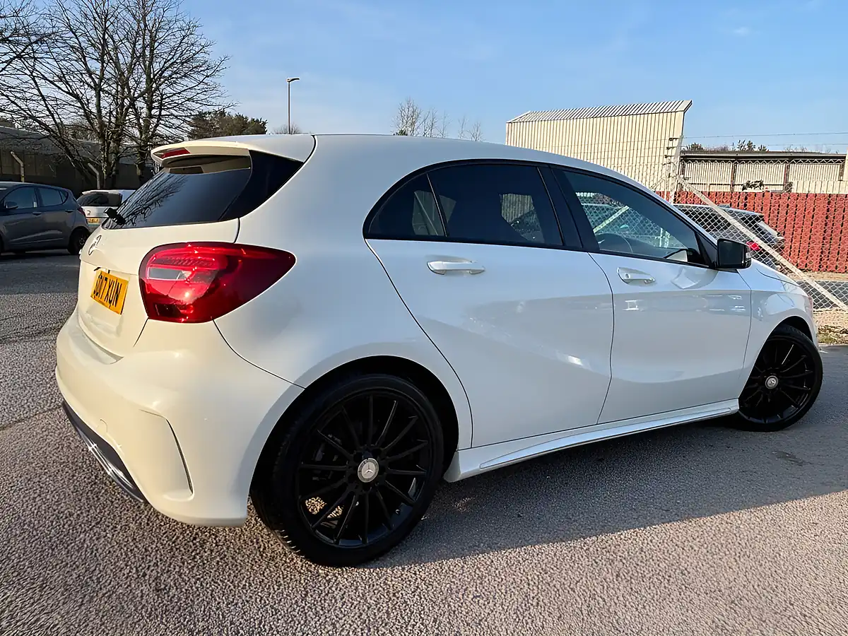 Used 2017 Mercedes-Benz a-Class AMG Line White - Interior and Exterior details 11