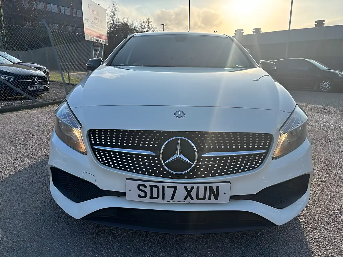 Used 2017 Mercedes-Benz a-Class AMG Line White - Interior and Exterior details 13